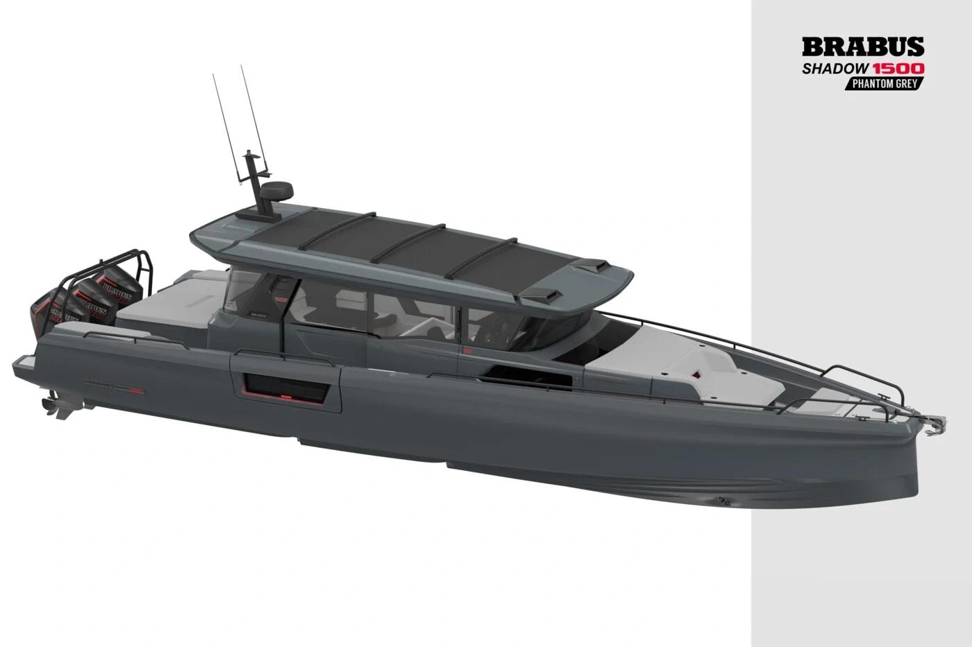 Bateau Brabus Shadow 1500 Phantom Grey, yacht de luxe moderne avec design sportif